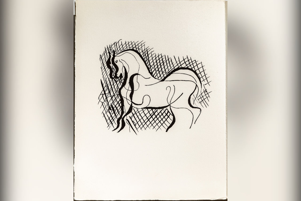 Пабло Пикассо из «Неведомый шедевр», Оноре де Бальзак. Ксилография. 1931 г.