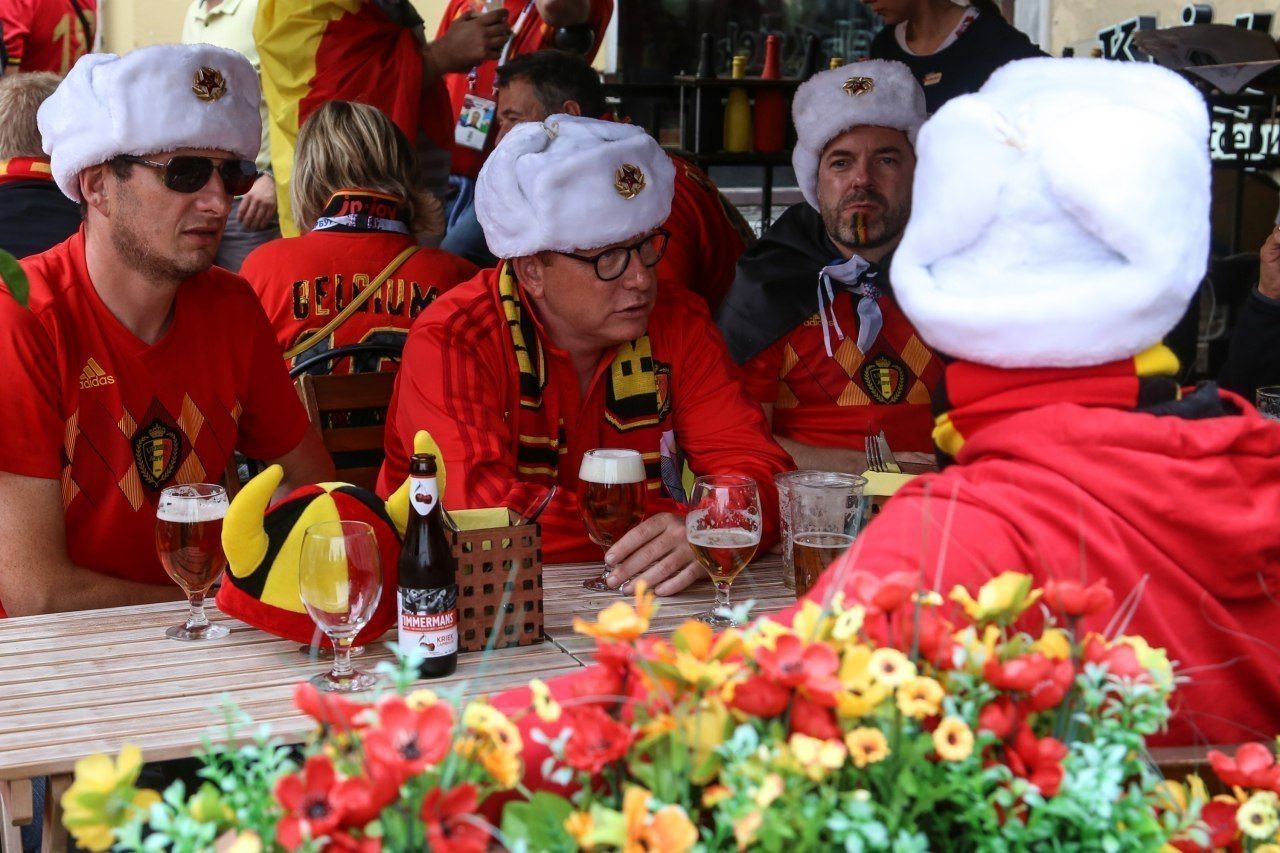 Болельщики Бельгии