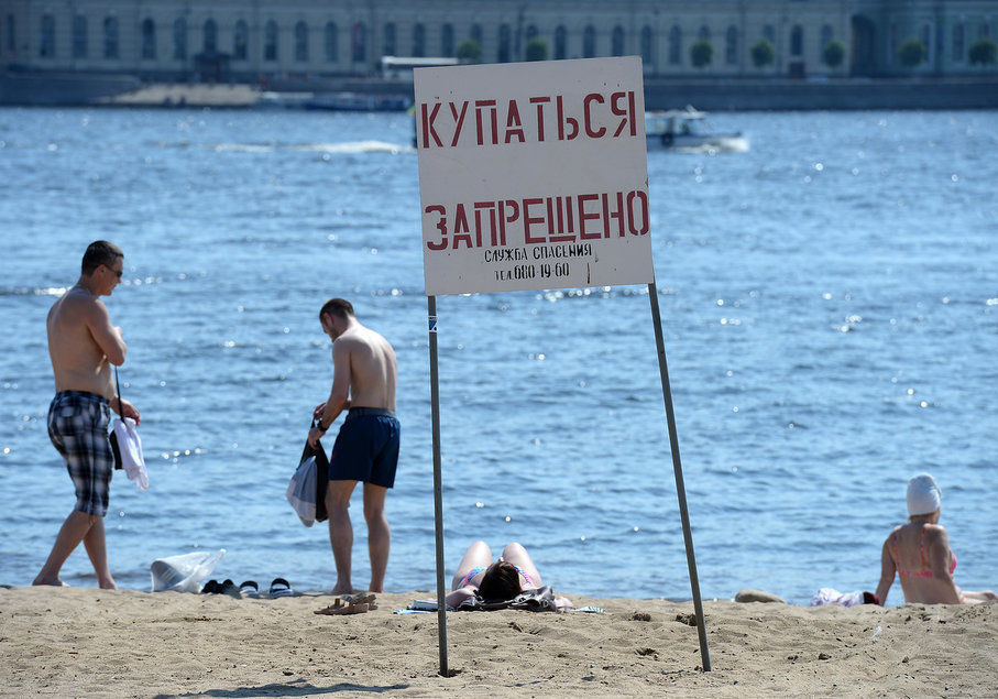 В Петербурге так и не появилось мест, пригодных для купания 