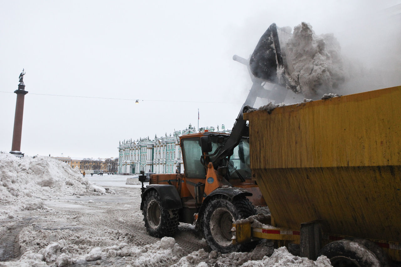 На стационарные инженерно-оборудованные снегоприемные пункты поступило 77 617,1 кубометров снежных масс