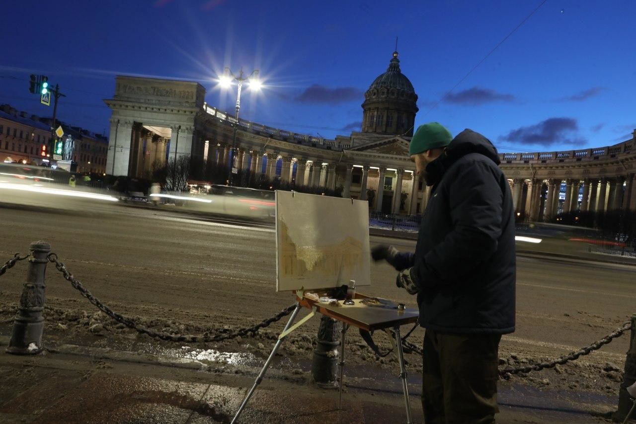 200 художников нарисовали Невский проспект за два часа
