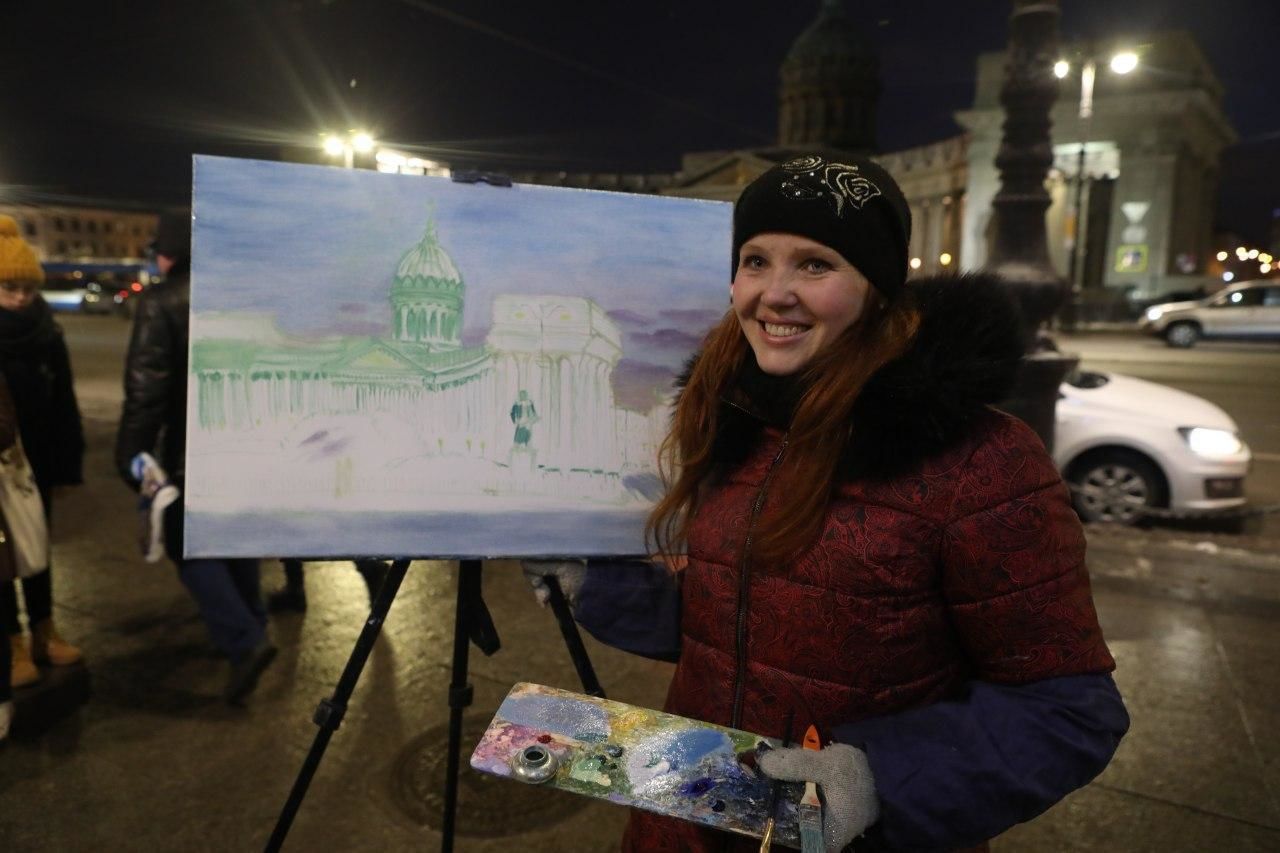 200 художников нарисовали Невский проспект за два часа