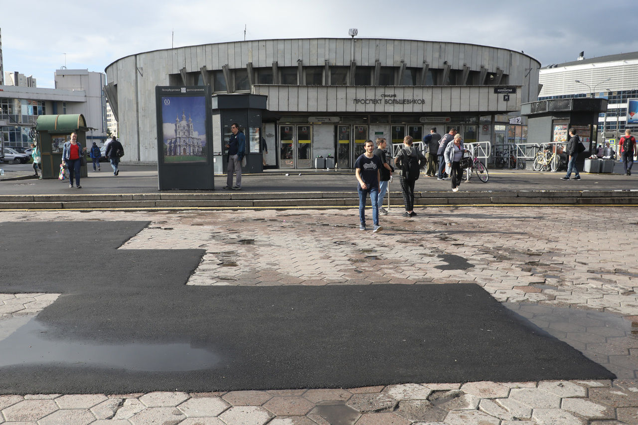 Территорию у метро «Проспект Большевиков» благоустроят в 2021 году